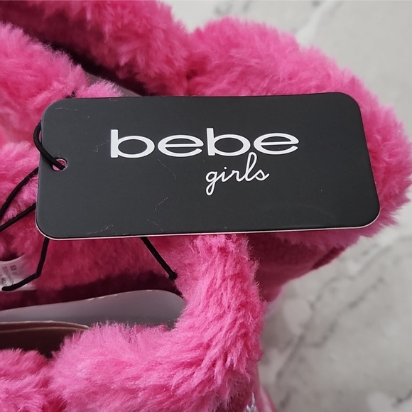 BEBE Kid’s Rhinestone Button Faux Fur Lined Trim Boot - Picture 4 of 6